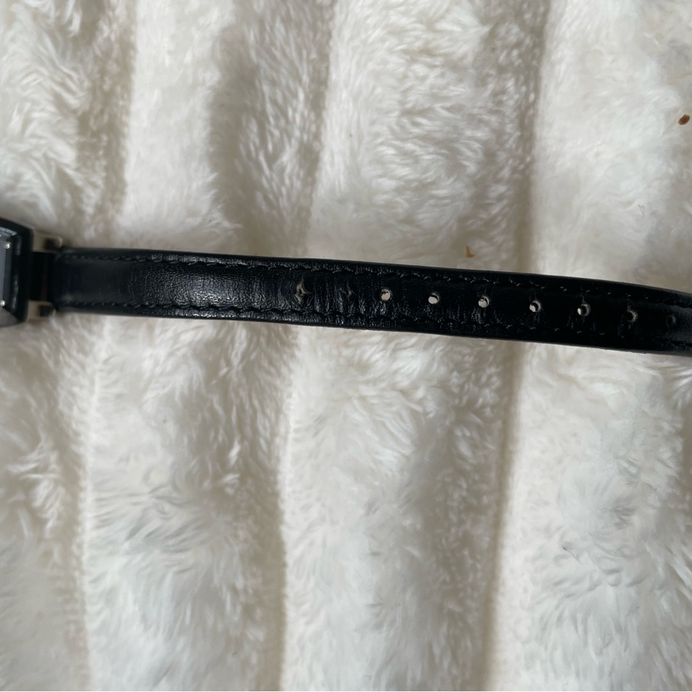 Anne Klein Diamond Black Leather Strap Watch-like new! - Picture 9 of 9